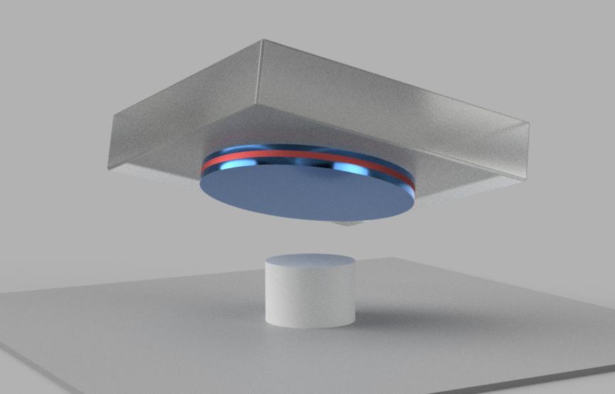 Microcavity on Si post with MQWs